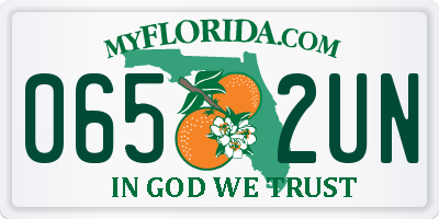 FL license plate 0652UN