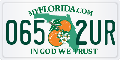 FL license plate 0652UR