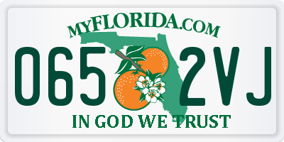 FL license plate 0652VJ