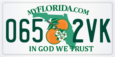 FL license plate 0652VK