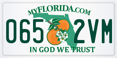 FL license plate 0652VM