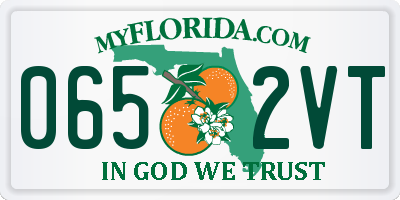 FL license plate 0652VT