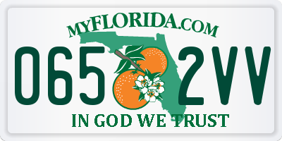 FL license plate 0652VV