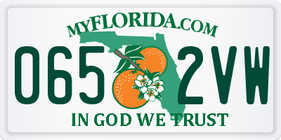 FL license plate 0652VW
