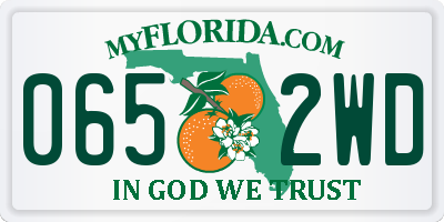 FL license plate 0652WD