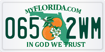 FL license plate 0652WM