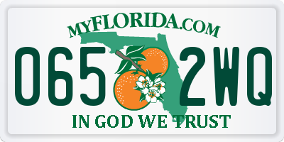 FL license plate 0652WQ