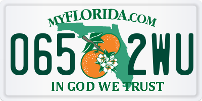 FL license plate 0652WU