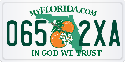 FL license plate 0652XA