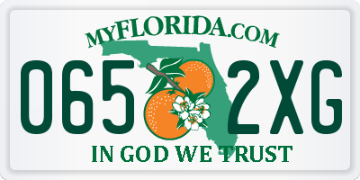 FL license plate 0652XG