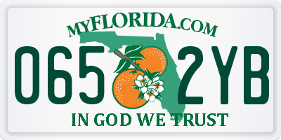 FL license plate 0652YB