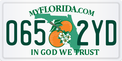 FL license plate 0652YD