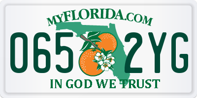 FL license plate 0652YG