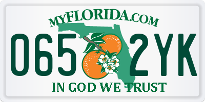FL license plate 0652YK