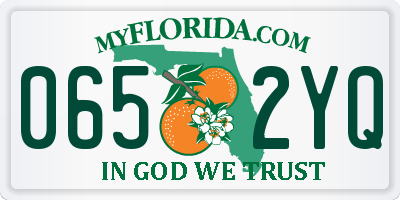 FL license plate 0652YQ
