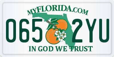 FL license plate 0652YU
