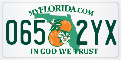 FL license plate 0652YX
