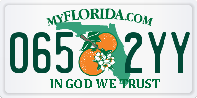 FL license plate 0652YY