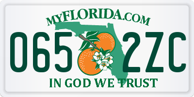 FL license plate 0652ZC