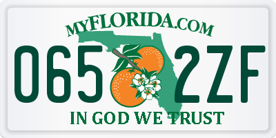 FL license plate 0652ZF