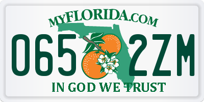 FL license plate 0652ZM