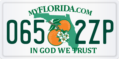 FL license plate 0652ZP