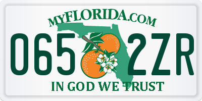 FL license plate 0652ZR