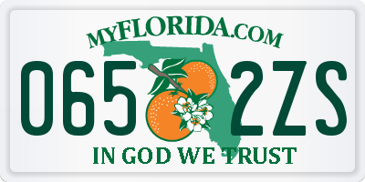 FL license plate 0652ZS