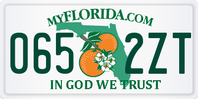 FL license plate 0652ZT