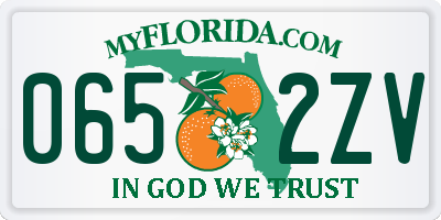 FL license plate 0652ZV