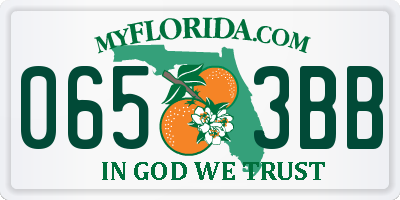 FL license plate 0653BB