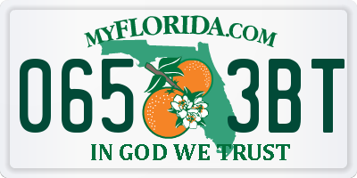 FL license plate 0653BT