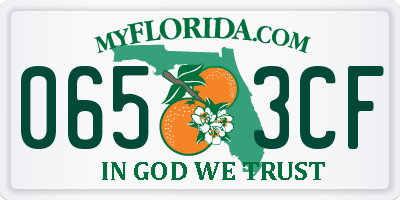 FL license plate 0653CF