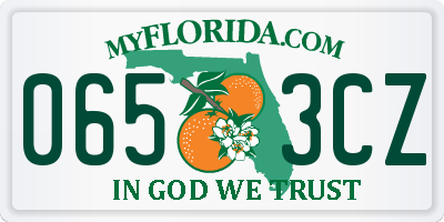 FL license plate 0653CZ