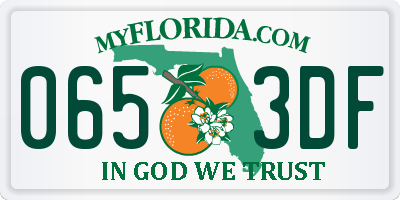 FL license plate 0653DF