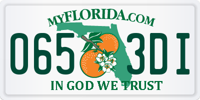 FL license plate 0653DI