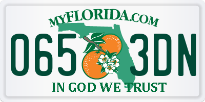 FL license plate 0653DN