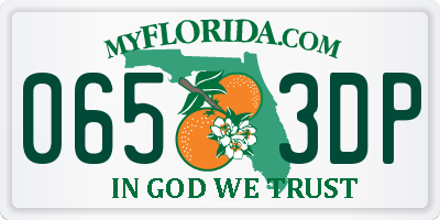 FL license plate 0653DP