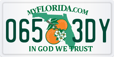 FL license plate 0653DY