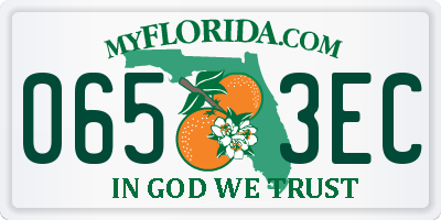 FL license plate 0653EC
