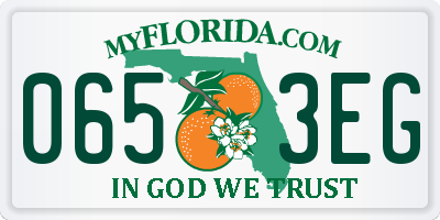 FL license plate 0653EG