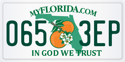 FL license plate 0653EP