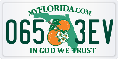 FL license plate 0653EV
