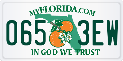 FL license plate 0653EW