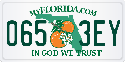 FL license plate 0653EY