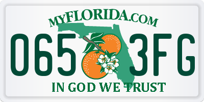 FL license plate 0653FG