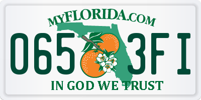 FL license plate 0653FI