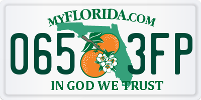 FL license plate 0653FP
