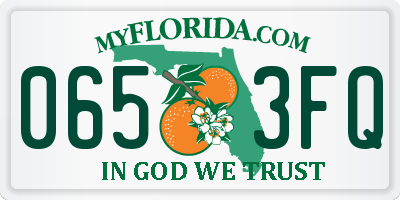 FL license plate 0653FQ