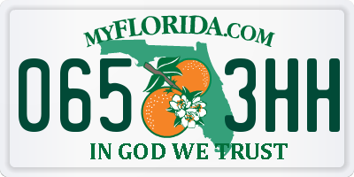 FL license plate 0653HH